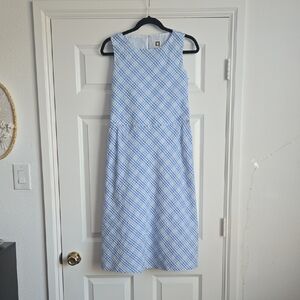 Anne Klein Gingham Blue Dress